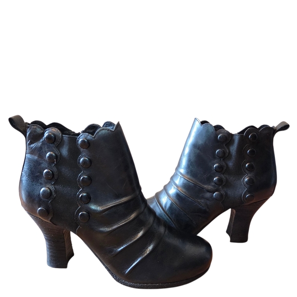 Miz Mooz Kesha Women's Leather Vintage Style Boho Ankle Black Boots Size 10 - Picture 13 of 15